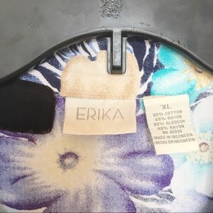 Erika Tops - Erika Hawaiian Shirt-Blue/Yellow-Size XL Erika Tops - Erika Hawaiian Shirt-Blue/Yellow-Size XL